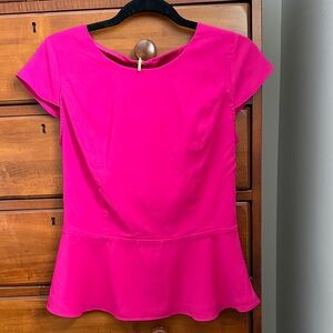 Express Fuchsia Peplum Blouse